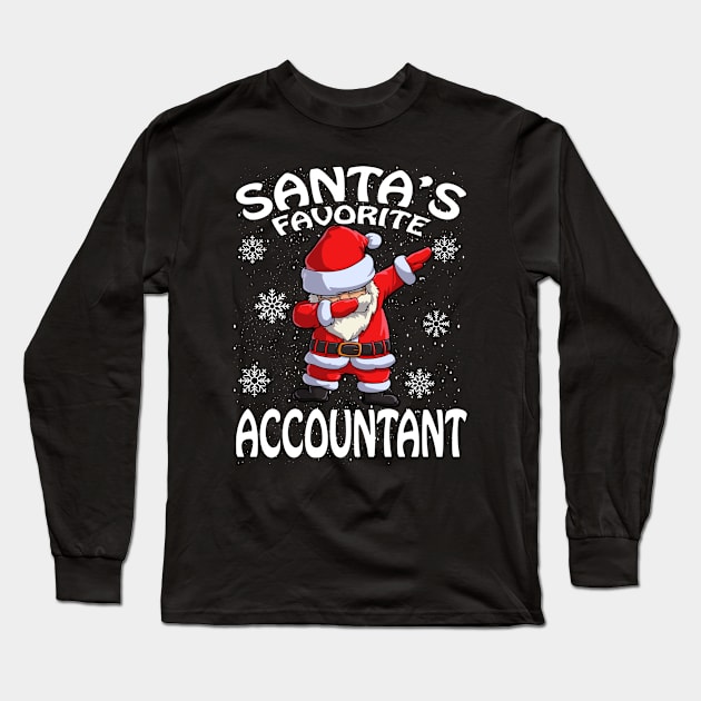 Santas Favorite Accountant Christmas Long Sleeve T-Shirt by intelus